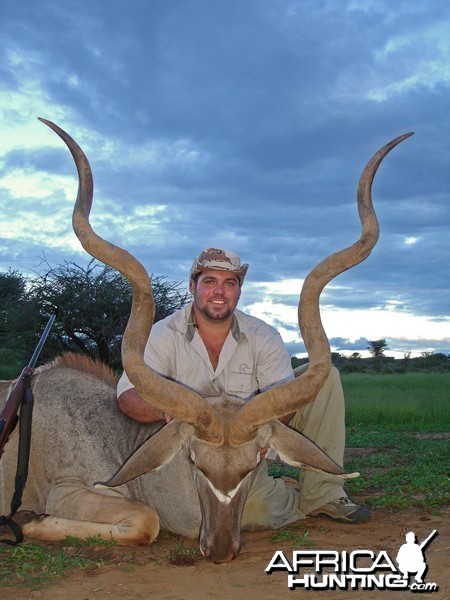 Kudu hunted in Namibia 56 1/2 inches