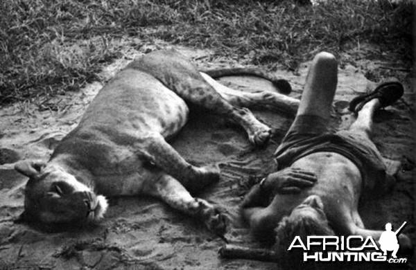 George Adamson with Elsa