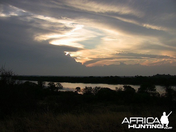 Sunset after the showers passed by, South Africa