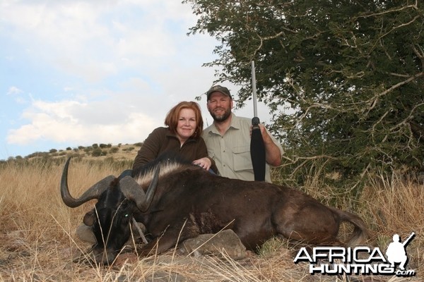 Black Wildebeest hunt in Namibia