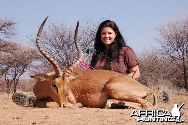 Impala bow hunted in Namibia