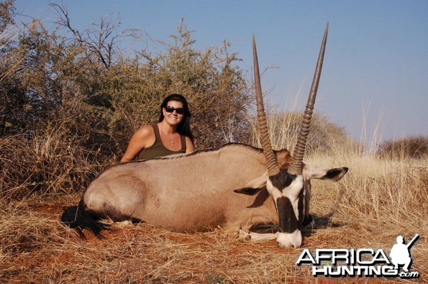 Gemsbok hunted in Namibia