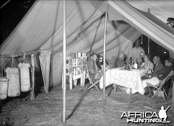 Interior of tent