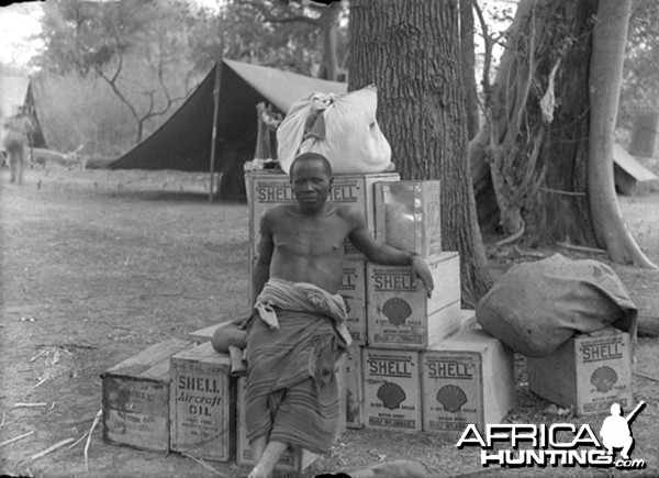 Worker with supplies