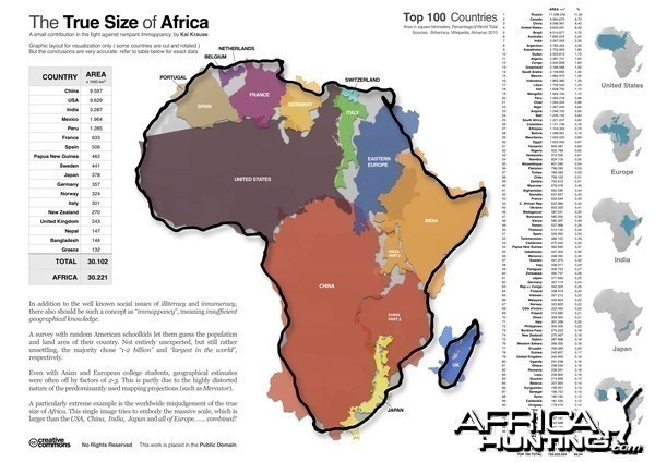 The true true size of Africa