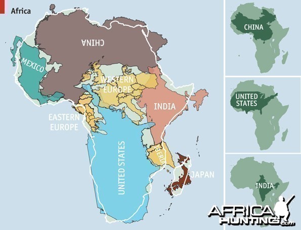 The true true size of Africa