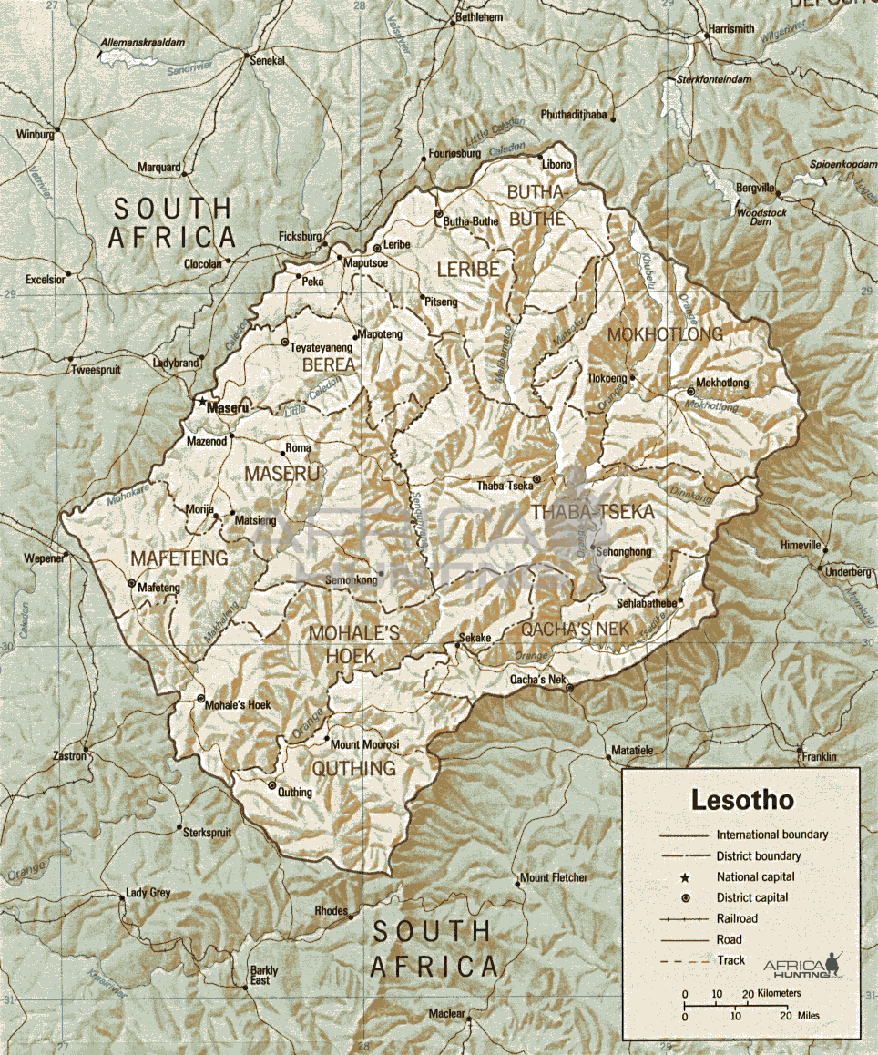 lesotho map