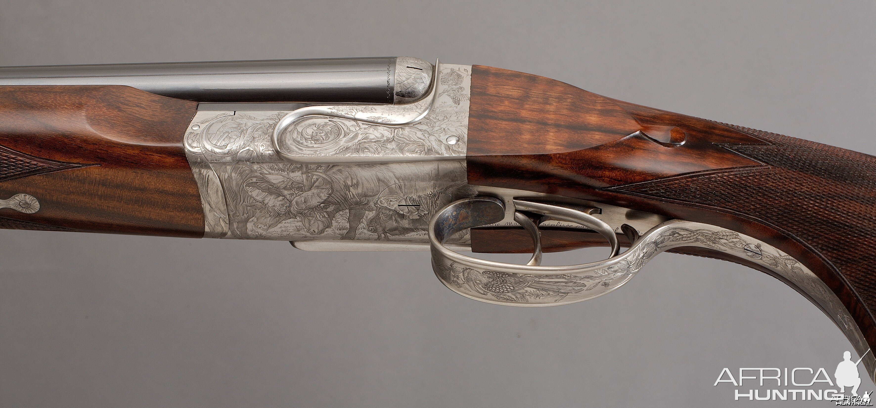 Azur Safari Eloge Double Rifle by Verney-Carron with Buffalo Engraving