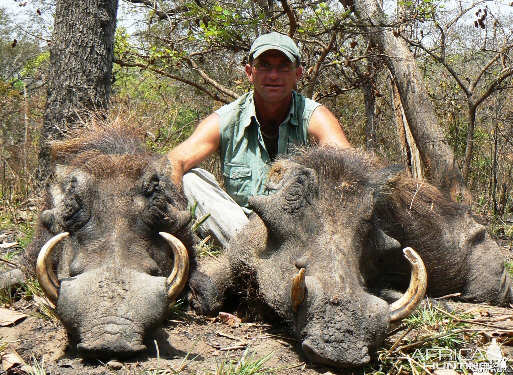 Double on warthog!!!  Central Africa