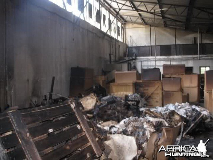 Fire at Trophy Warehouse in Zimbabwe Bulawayo