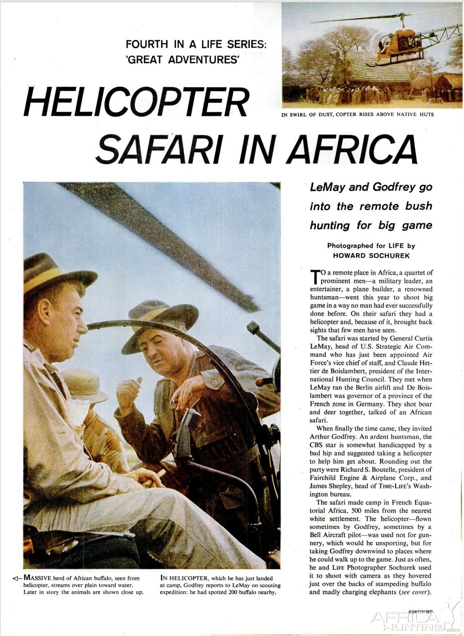 Helicopter Safari - Hunting In Africa With Arthur Godfrey