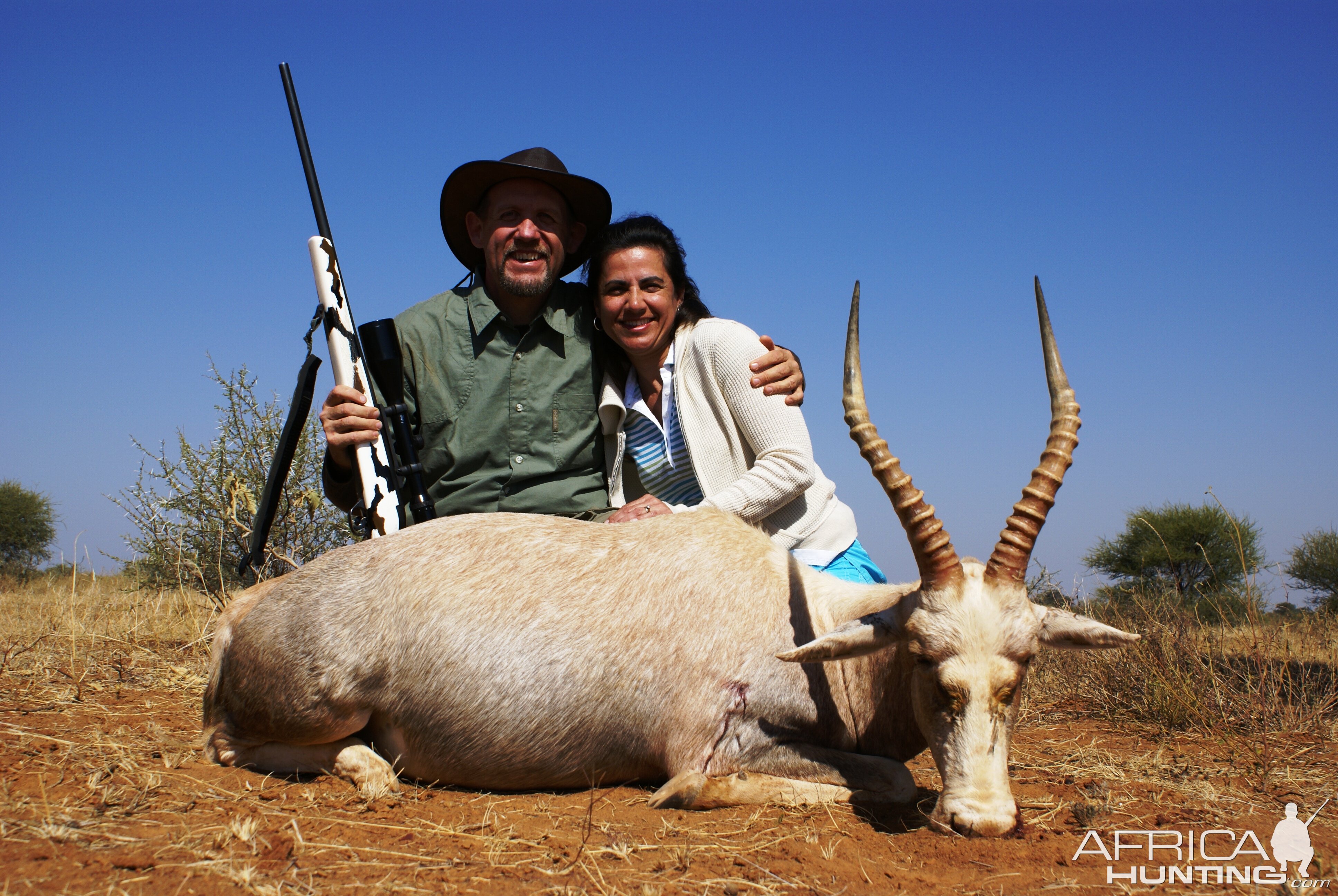 Hunting White Blesbok
