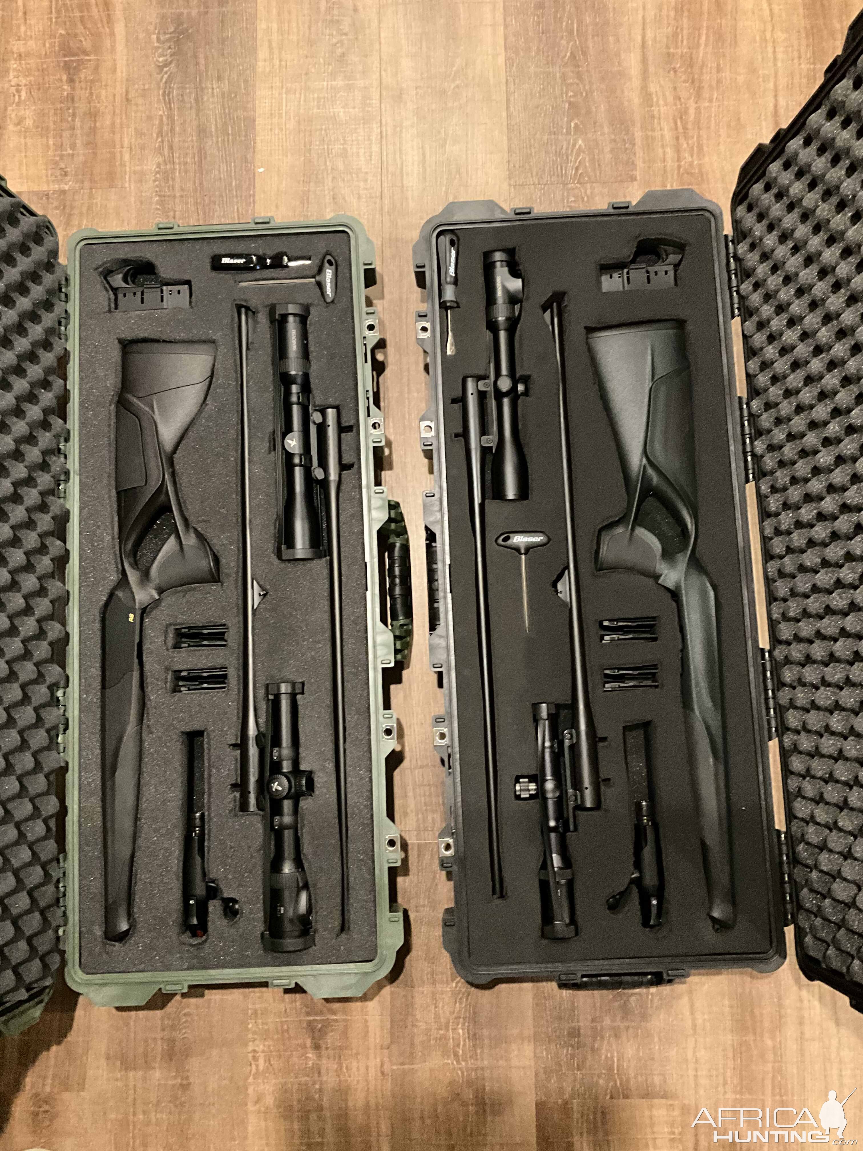 Pelican 1700 Case For The Blaser R8 With A .375 H&H & A .300 Win Mag Barrels