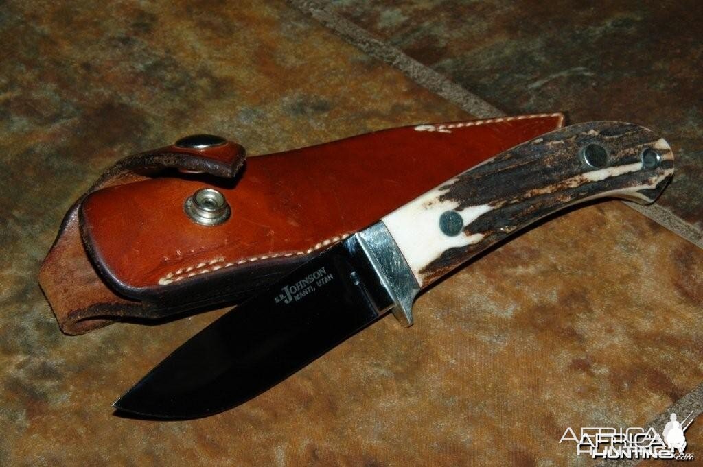 S. R. Johnson Drop Point Hunter Knife