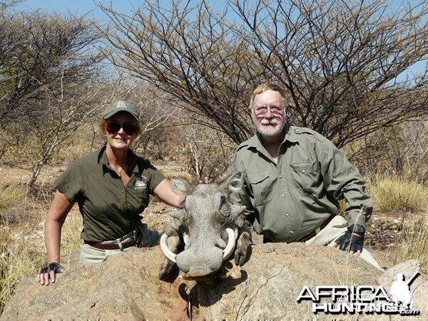 Warthog hunted at Westfalen Hunting Safaris Namibia