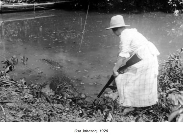 Osa with Win lever action and croc 1920.jpg