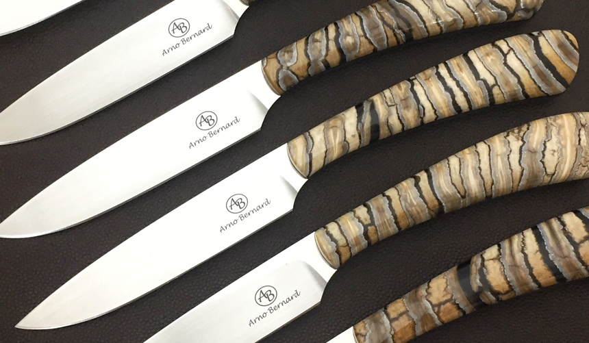 Mammoth Molar Handled Steak Knives: African Sporting Creations