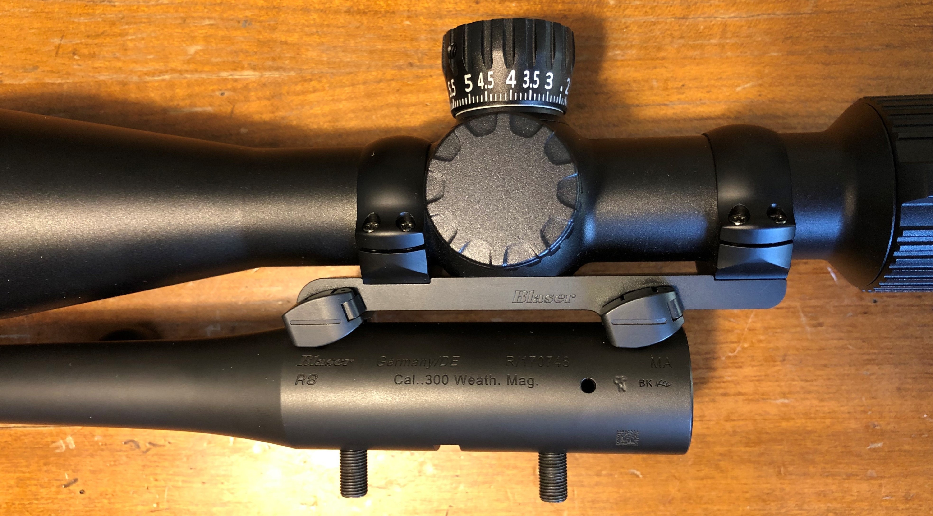 Zeiss V4 scope in Blaser R8  mm low scope mount.jpg