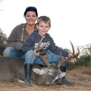 My six year old sons first buck