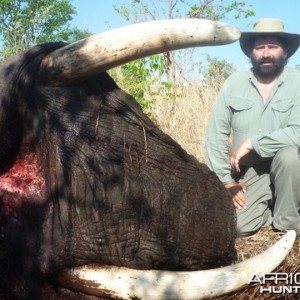 Bull Elephant hunted in Matetsi Unit 1 Zimbabwe