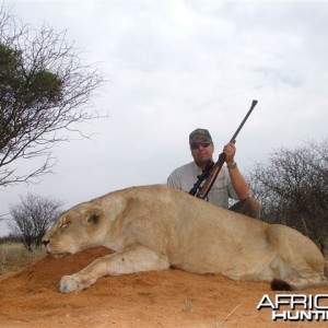 Nicholas Dorion lioness 2009 charged and was dropped @ 9 yards