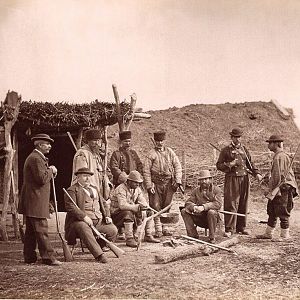 Hunting party in 1874 southern Romania
