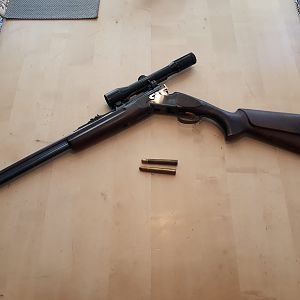 FN 12/70 Skeet shotgun - converted to .450 NE caliber Mounted with a Zeiss scope 1,5-6x42