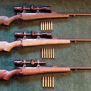 .300 Weatherby Rifle, .375 H & H Rifle & .416 Rigby Rifle