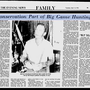 Conservation Part Of Big Game Hunting