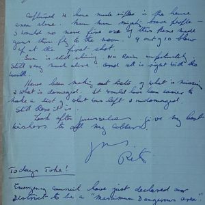 Letters during 'The Emergency'