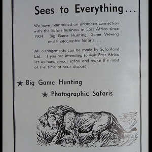 Old Kenyan Hunting Advertisements