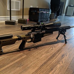 Remington 700 Rifle built into a AI chassis to made look like a MK13