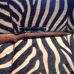 Model 70 Winchester Super Grade Rifle rebarreled from 30-06 to 35 Whelen
