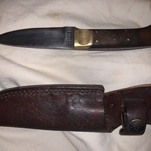 A Damascus style Knife bought at Purdey's London
