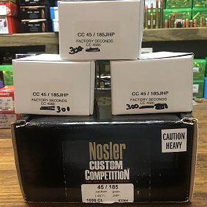 Nosler 185gr HP Custom Competition .451