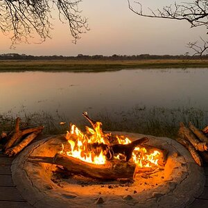 Fireplace at the river