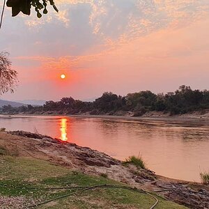 Sunset over Luangwa River Zambia