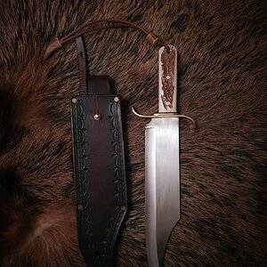 Bowie Style Knife & Sheath