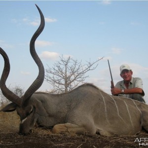 56 inch Kudu hunted in Mozambique