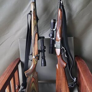 Left-handed Ruger M77 African In 375 Ruger & Ruger #1 in 30-06 Rifles