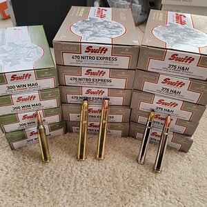 300 Win Mag A Frames, 375 HH A Frames and Solids, 470 NE A Frames and Solids Ammunition