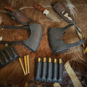 Buffalo Leather Knife Sheaths & Bullet/Cartridge Holders