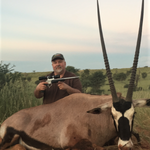Handgun Hunting Gemsbok Kalahari South Africa