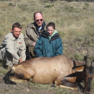 My daughter and her Hartebeest, her first antelope, Limpopo, South Africa