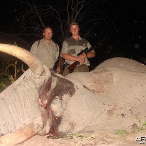 Elephant hunted with PH Hein Uys