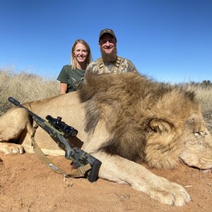 Lion Hunt Kalahari South Africa