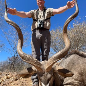 58 Inch Wide Kudu Hunt Botswana