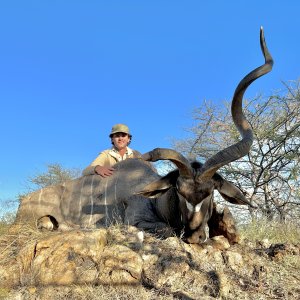 One Horned Kudu Bull Hunt Namibia