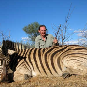 Hunting Burchell's Plain Zebra in Namibia