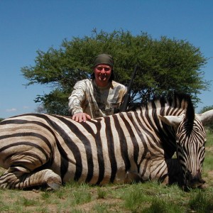 Hunting Burchell's Plain Zebra in Namibia